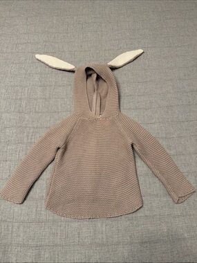 Oeuf Cotton Sweater with Bunny Ears